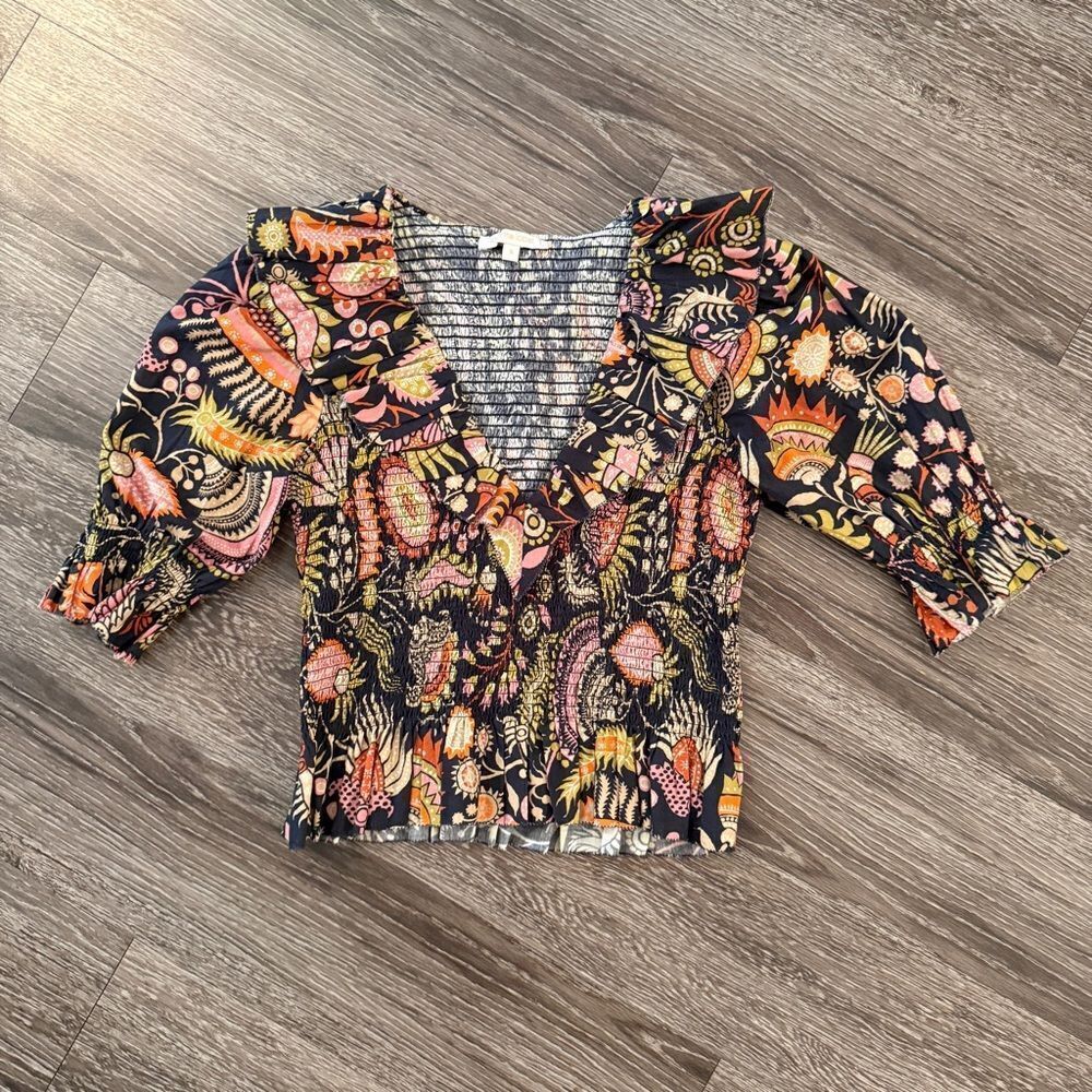 Love The Label Vibrant Smocked Blouse